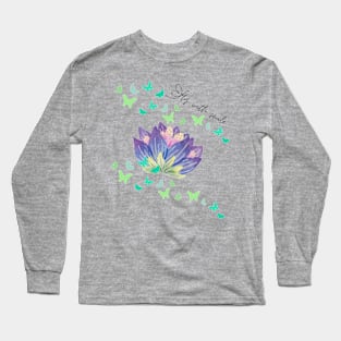 Butterfly fly with smile Long Sleeve T-Shirt